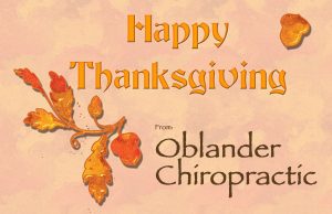 Happy Thanksgiving from Oblander Chiropractic
